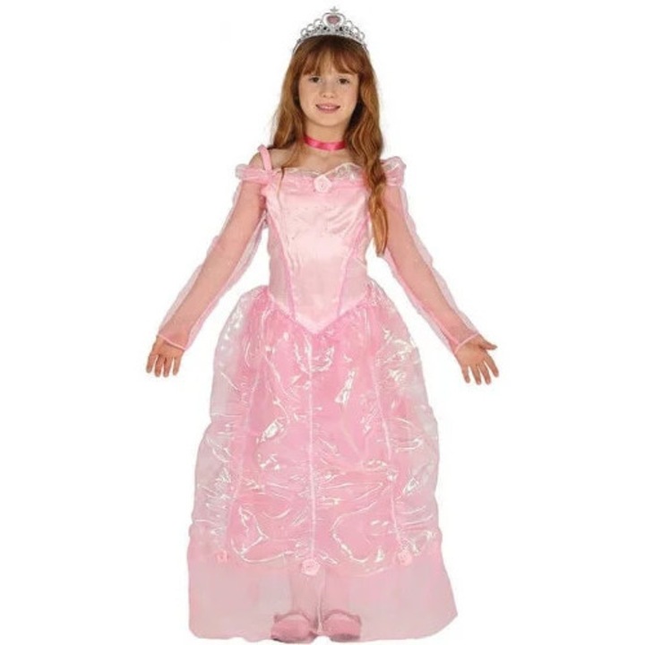 Costum de printesa roz pentru fete, 7-9 ani, set