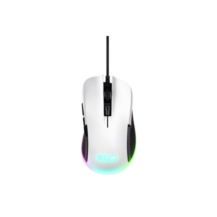 Mouse gaming USB TRUST GXT 922W Ybar, 200-7200 DPI, iluminare LED alba