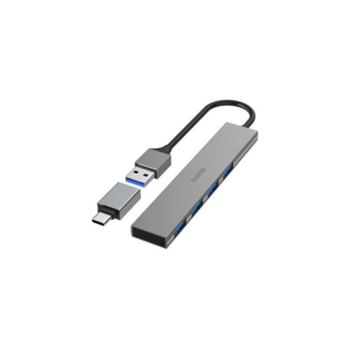 USB hub 4 portos, 5 Gbit/s, ultravékony, 3.2 Gen1