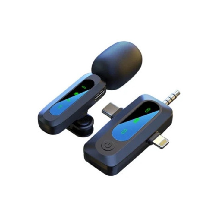 Microfon lavalier wireless Eifson J35, set 3 in 1