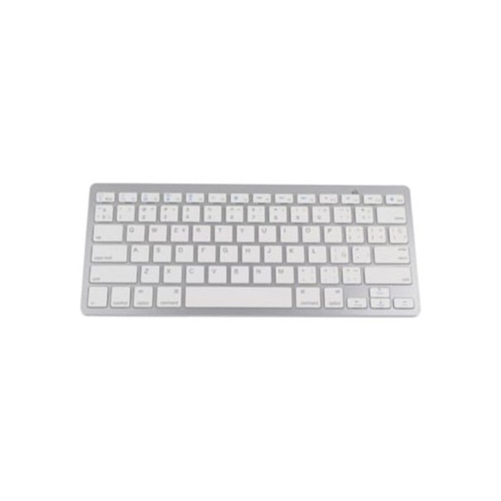 Tastatura wireless mini 78 taste subtire portabila alba pentru Android iOS OS X Windows