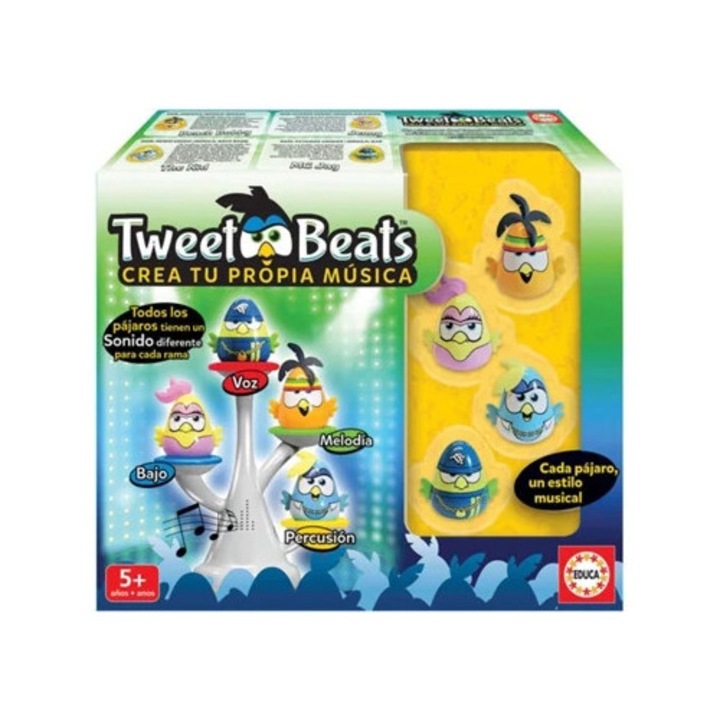 Joc de societate EDUCA Tweet Beats, creati muzica, varsta minima 5 ani, dificultate mica