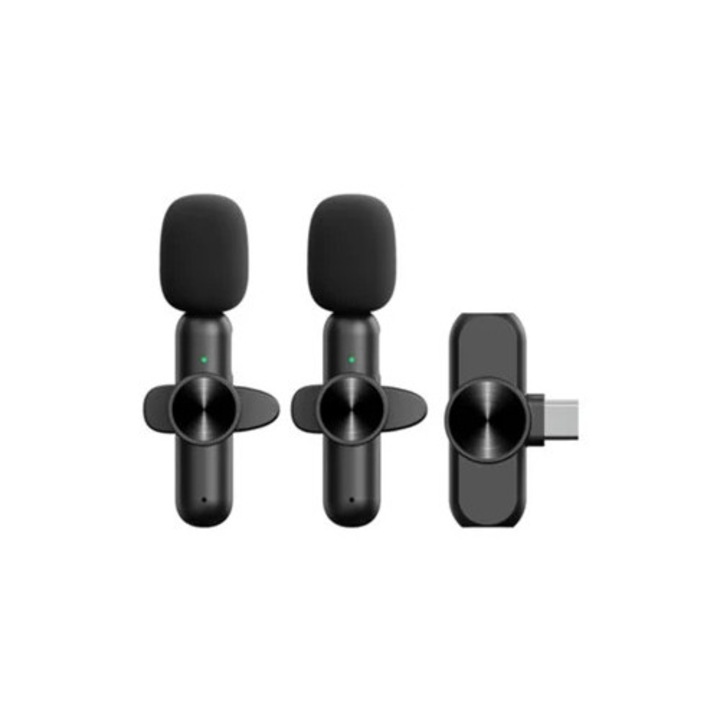 Microfon lavalier wireless Eifson K3, 2 porturi Type-C, pentru telefoane Android
