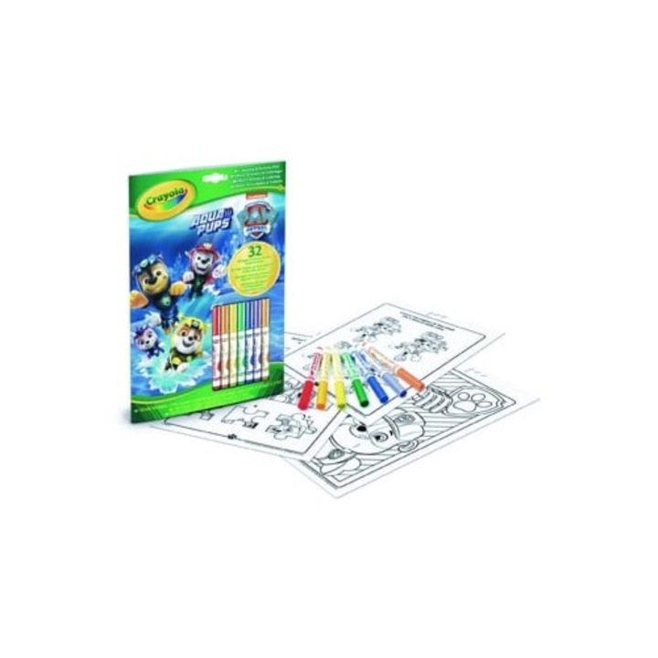 Caiet de activitati Paw Patrol, 7 semne de carte colorate, multicolor
