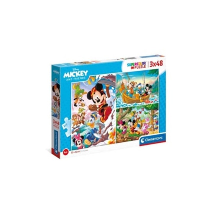 Puzzle készlet 3X48 Mickey és barátai