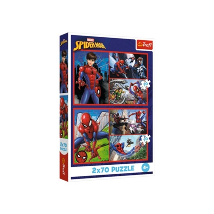 Пъзел 2x70 Истории за Спайдърмен, Спайдърмен, комплект, многоцветен