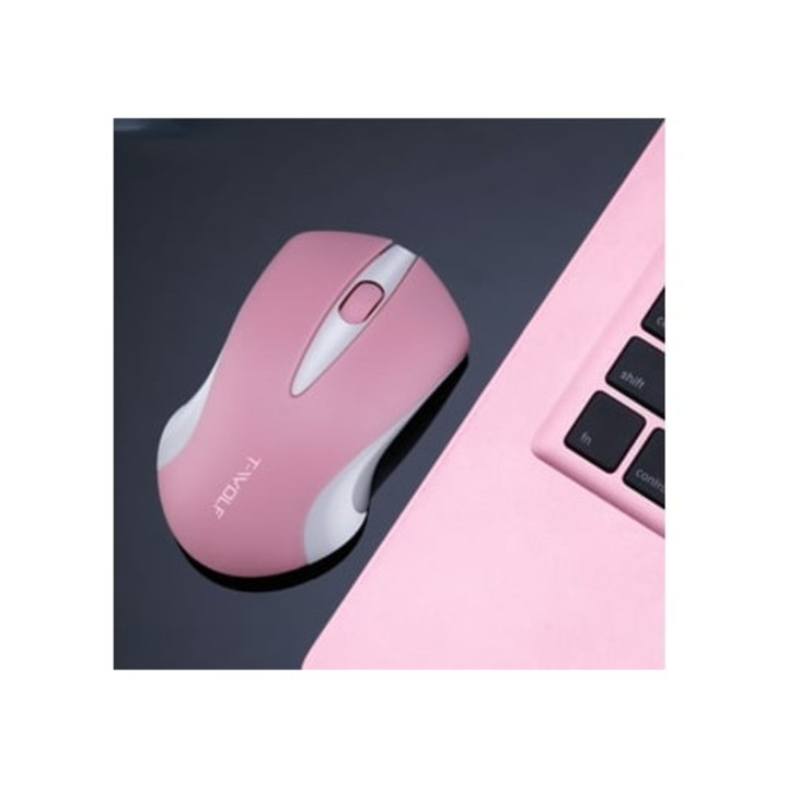 Мишка безжична Ratel ергономична 2.4G, 3 бутона, за лаптоп, USB, черна