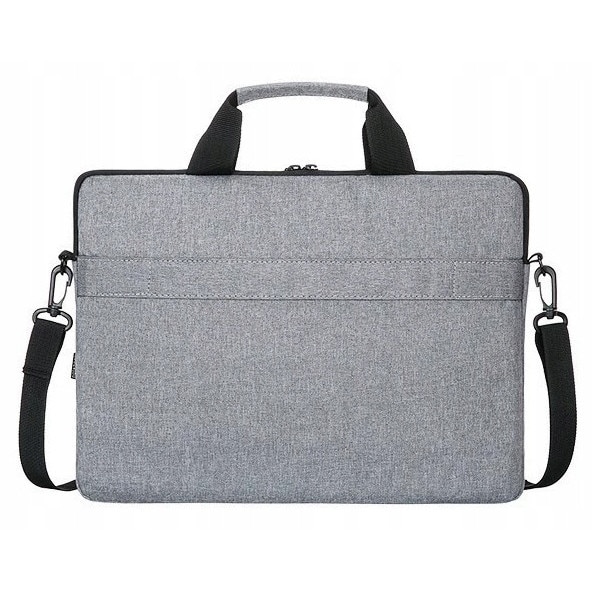 Geanta Laptop Pantherise, Poliester Durabil, 2 Buzunare, Gri, 17.3"