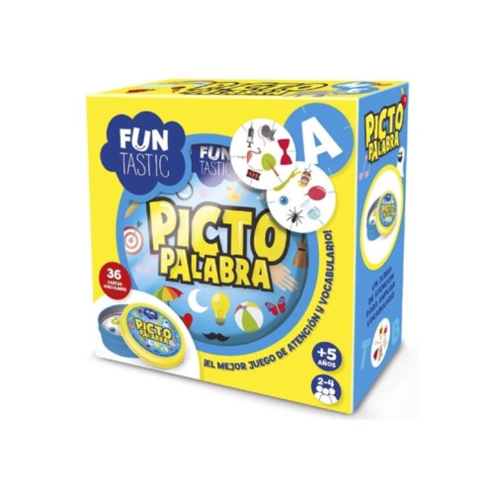 Настолна игра Fun Tastic Round Card Game Picto Word, комплект за деца