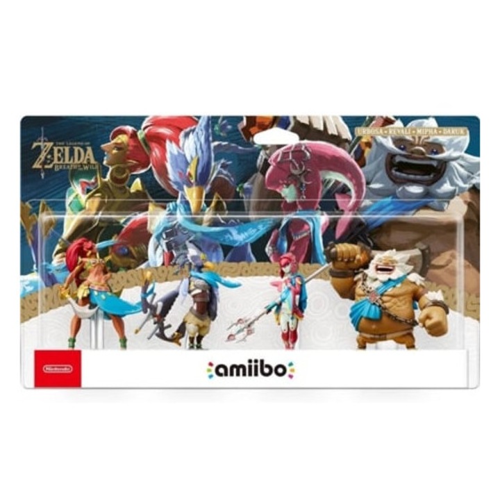 Комплект фигурки Amiibo Дарук, Мифа, Ревали, Урбоса, артикули за фенове на игри