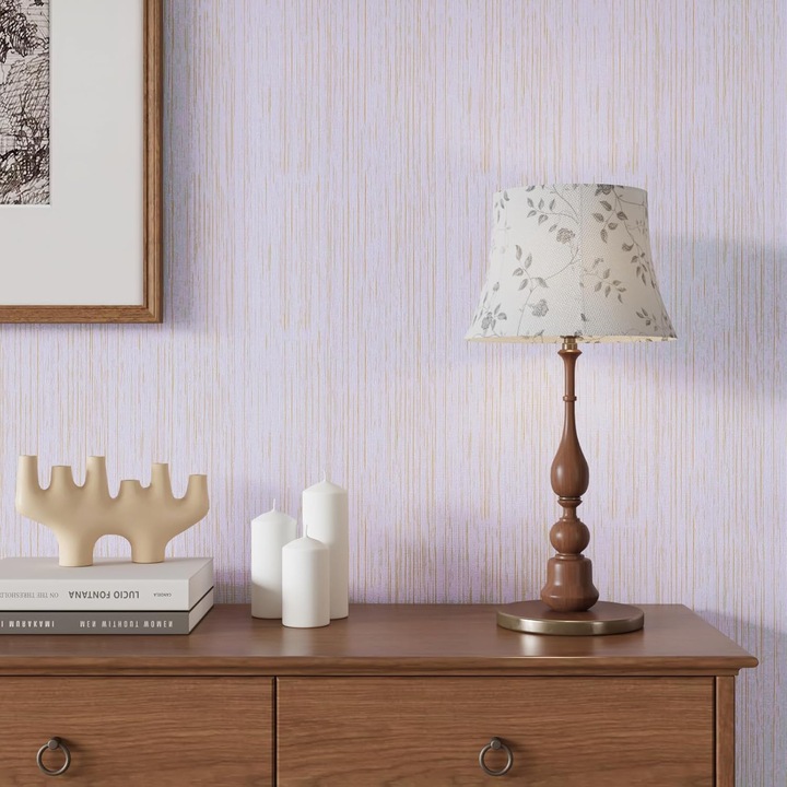 Tapet autoadeziv din PVC, model panza de iarba alb/auriu, efect 3D texturat, rezistent la apa si la ulei, adeziv puternic, usor de montat si de taiat, pentru blaturi bucatarie, mobilier, usi, pereti, 30 x 200 cm, albastru