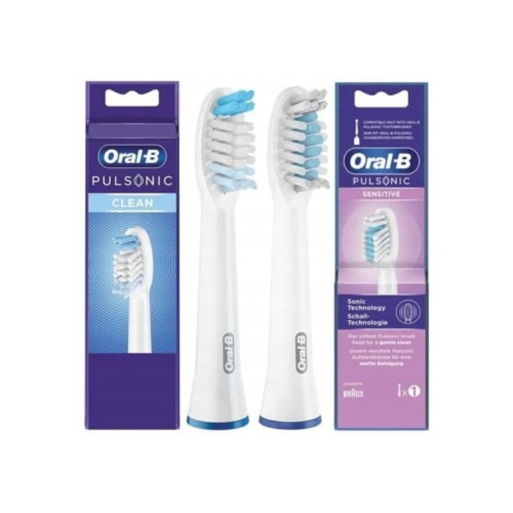 Set 2 piese de schimb pentru periuta de dinti electrica Oral-B Pulsonic Clean