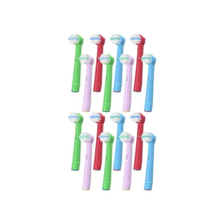 Set 16 capete periute de dinti pentru copii, compatibile cu Oral-B, Slowmoose