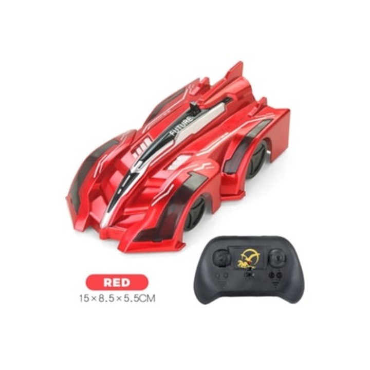 Masinuta cu telecomanda, electrica, escaladare pe perete, drift, set de jucarii pentru copii, multicolor