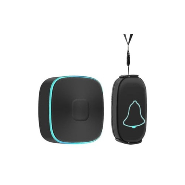 Sonerie wireless pentru seniori si pacienti, alarma de urgenta pentru birou, set