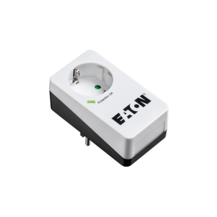 Стабилизатор на напрежение Eaton Pb1D, 1 AC изход, 220-250 V, черно-бял