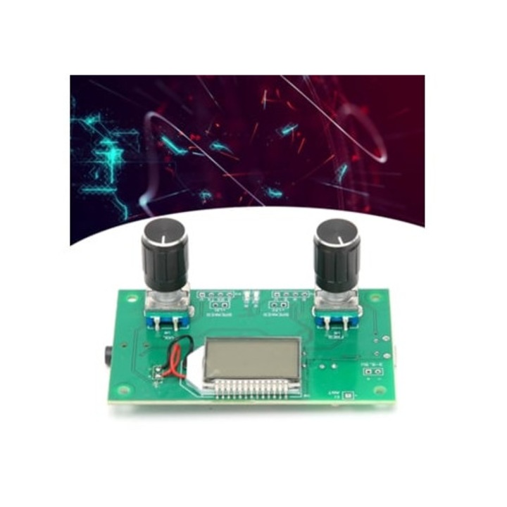 Modul receptor FM 87-108MHz, iesire stereo, afisaj LCD, DSP, PLL
