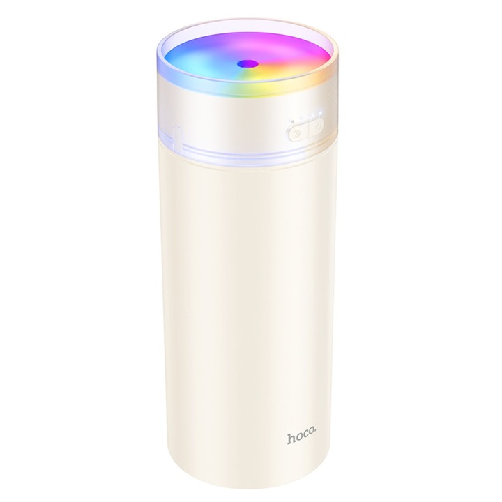 Odorizant Hoco HX32, párásító otthoni vagy autós használatra, 1800 mAh, bézs, 75x75x197 mm