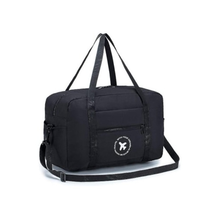 Troler cabina 40x20x25 cm, dimensiune pliabila, geanta de calatorie, suport bagaje sub scaun