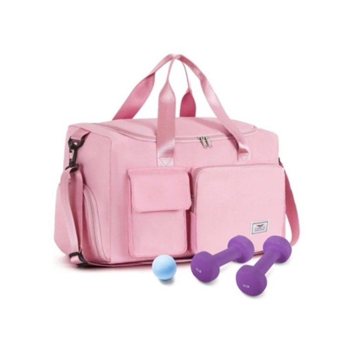 Női utazótáska, Slowmoose, cipőrekesszel, ideális hétvégére, többféle méretben, rózsaszín