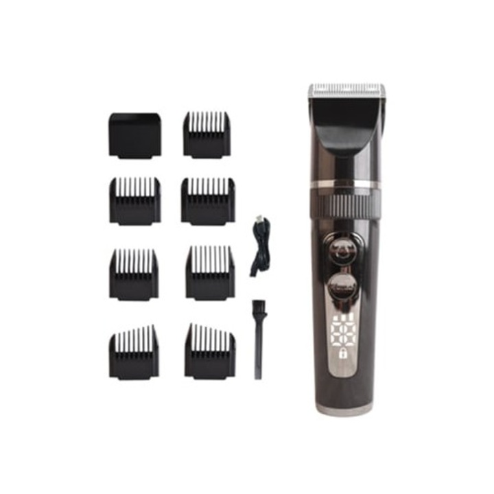 Aparat de tuns electric pentru barbati, LED, fara fir, 30x5cm