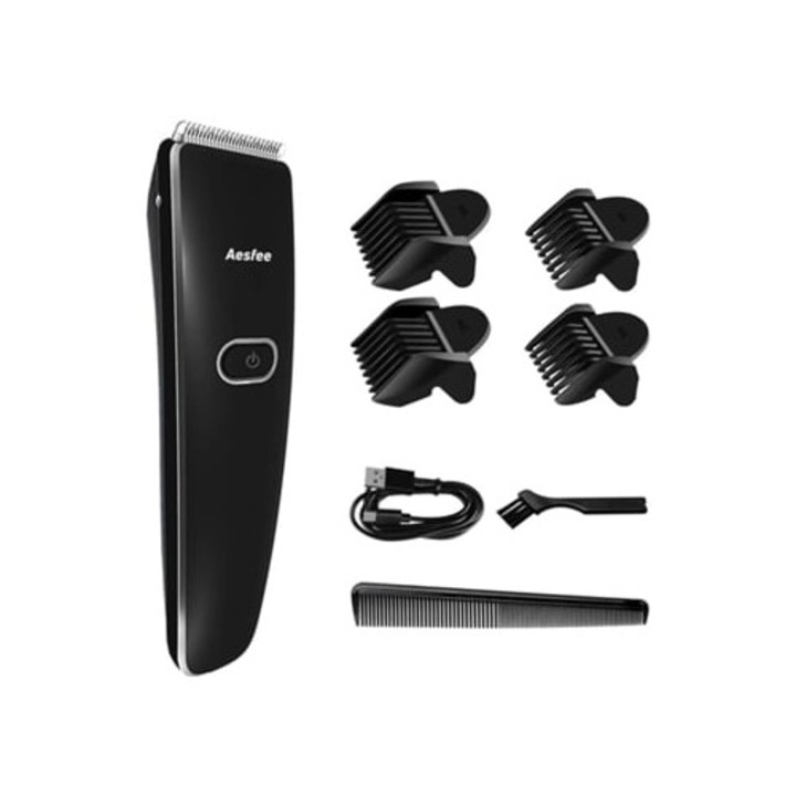 Aparat de tuns fara fir pentru barbati, set de tuns cu incarcare USB, RH
