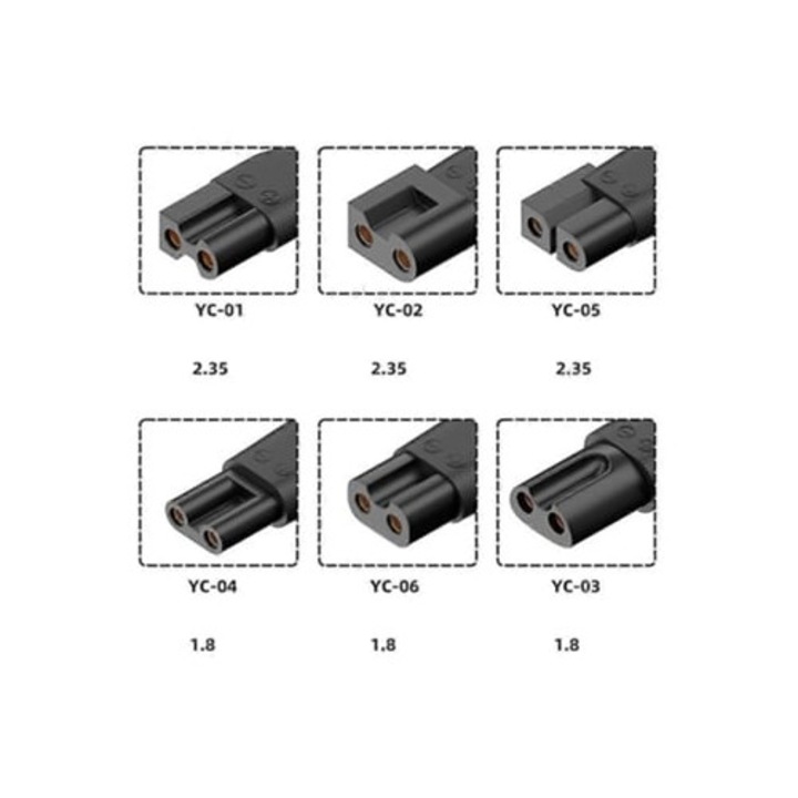 Set 6 adaptoare de incarcare Type-C pentru aparate de ras electrice, Slowmoose, trimmere de barba, masini de tuns, instrumente de frumusete