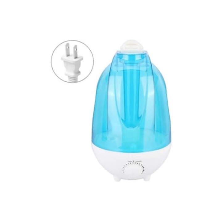 4 literes ultrahangos párásító dupla fúvókával és LED aromaterápiás diffúzorral, légtisztító otthoni irodába, 110-220V