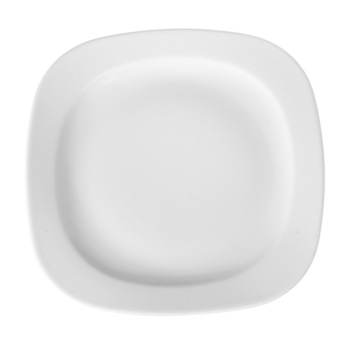 Farfurie intinsa patrata cu margini rotunjite, Hendi, 29 x 29 cm, portelan cu margini intarite, suprapozabila Farfurie intinsa patrata cu margini rotunjite, Hendi, 29 x 29 cm, portelan cu margini intarite, suprapozabila