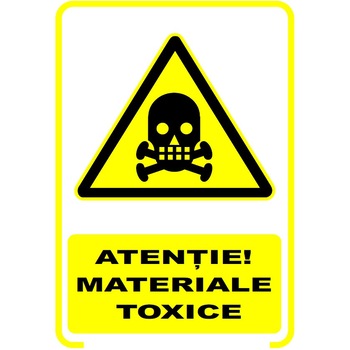 Set de 2 indicatoare A5 - ATENTIE MATERIALE TOXICE Set de 2 indicatoare A5 - ATENTIE MATERIALE TOXICE