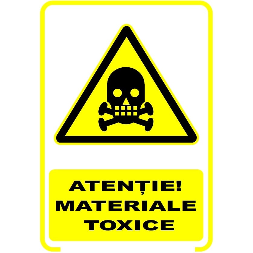 Set de 2 indicatoare A4 - ATENTIE MATERIALE TOXICE
