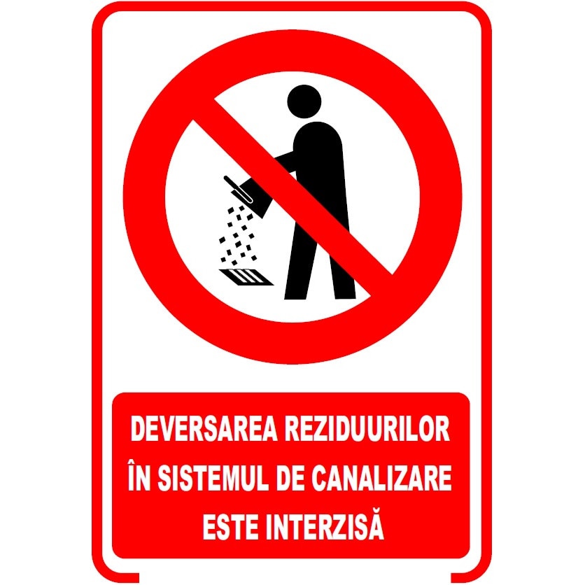 Set de 2 indicatoare A5 - DEVERSAREA REZIDURILOR