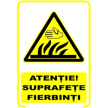 Set de 2 indicatoare A5 - ATENTIE SUPRAFETE FIERBINTI Set de 2 indicatoare A5 - ATENTIE SUPRAFETE FIERBINTI