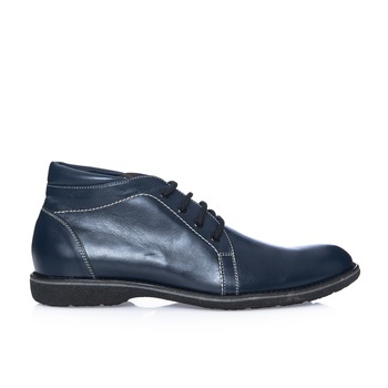 Ghete barbati din piele naturala - Albastru Box - GB 1 AB, Albastru Ghete barbati din piele naturala - Albastru Box - GB 1 AB, Albastru