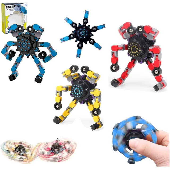 Jucarie spinner HERUSI robot transformabil multicolor