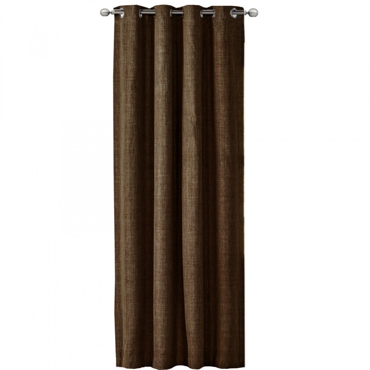 Завеса Jemidi Elfie, непрозрачна, кафява, 140x245 см, с халки