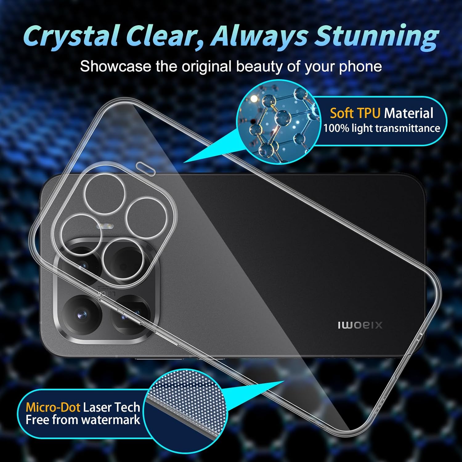 Husa pentru Xiaomi 15T Pro, Anti-Shock 1.5mm, cu protectie lentile, transparenta
