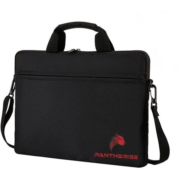 Husa Pentru Laptop, Pantherise, Poliester Durabil Cu 2 Buzunare, Maner Pentru Valiza, 14 x 10 x 0.5 Cm, Negru