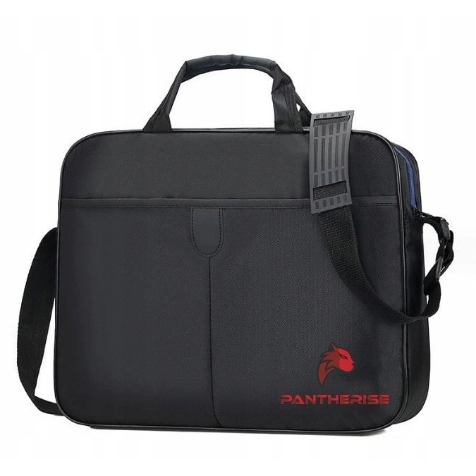 Husa Pentru Laptop, Pantherise, Poliester Durabil Cu 2 Buzunare Si Fermoar Metalic, 43 x 10 x 0.5 Cm, Negru
