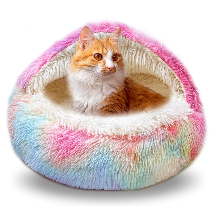 Pat 2 functionalitati, pentru caini si pisici, Addachic, diametru 60 cm, Multicolor