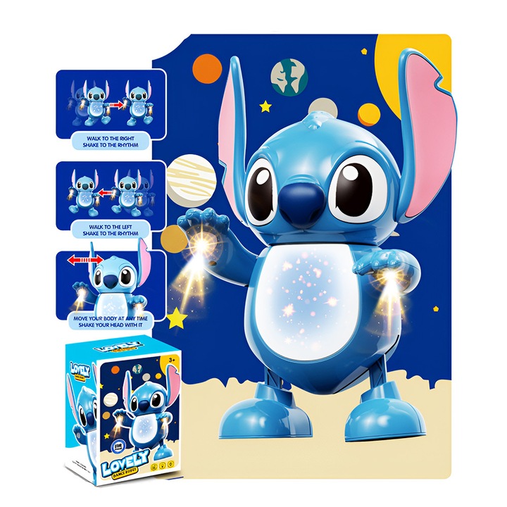 Gyermek táncoló figura hanggal és fénnyel EmonaMall W5665, kék