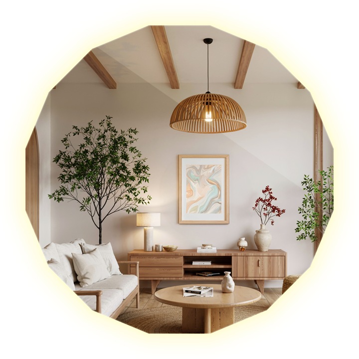 LED Fürdőszobai Tükör, Coloray, 80x80 cm, Semleges (4000 K), Fürdőszobába, Előszobába Vagy Hálószobába, 010390550540200000000