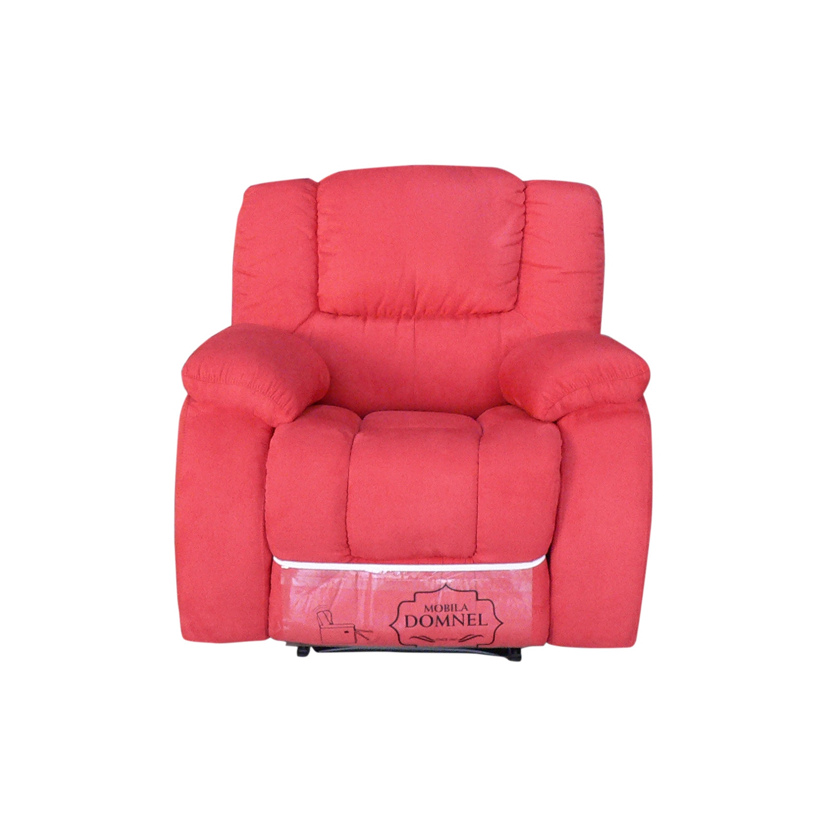 Fotoliu Md 2748, Mobila Domnel, Microfibra cu 1 recliner manual, Microfibra, Rosu 041, 105 cm