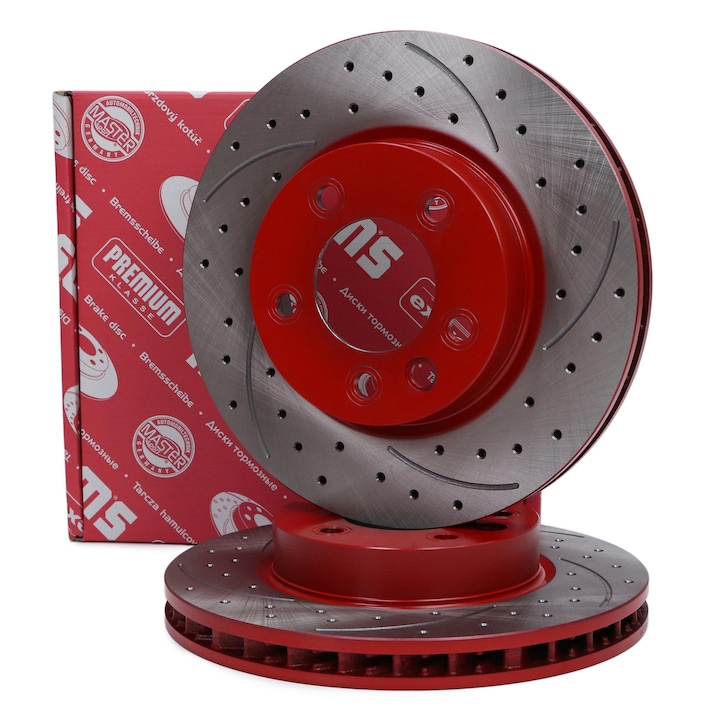 Féktárcsa szett 2 darab Master-Sport Germany, Porsche Cayenne (9PA), VW Touareg, 330mm, szellőztetett