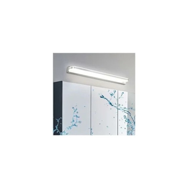 Modern fali lámpa fürdőszobába, energiahatékony LED technológia, modern design, fehér, 30x10cm