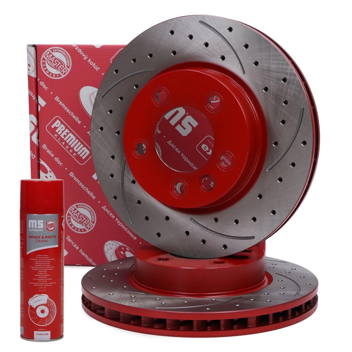 Master-Sport Germany féktárcsák, 2 db-os készlet, szellőztetett, 330x69mm, Porsche Cayenne és VW Touareg modellekhez