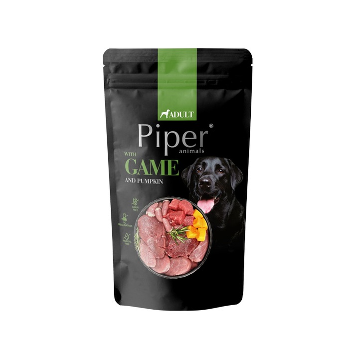 Hrana umedă pentru câini Piper Animals cu carne de caprior și dovleac, 150g, toate taliile, adult