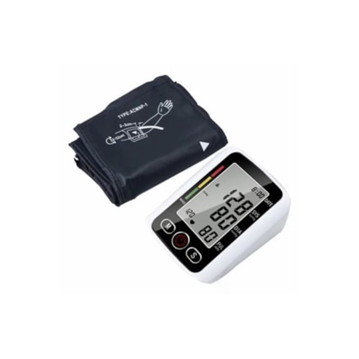 Tensiometru cu carcasa de transport si display LCD, negru