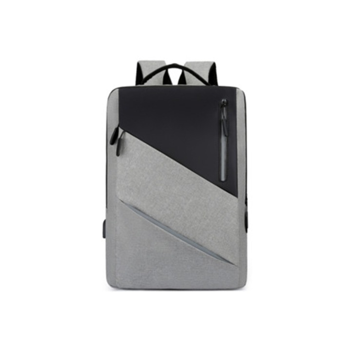 SIURN laptop táska, szürke, USB töltéssel