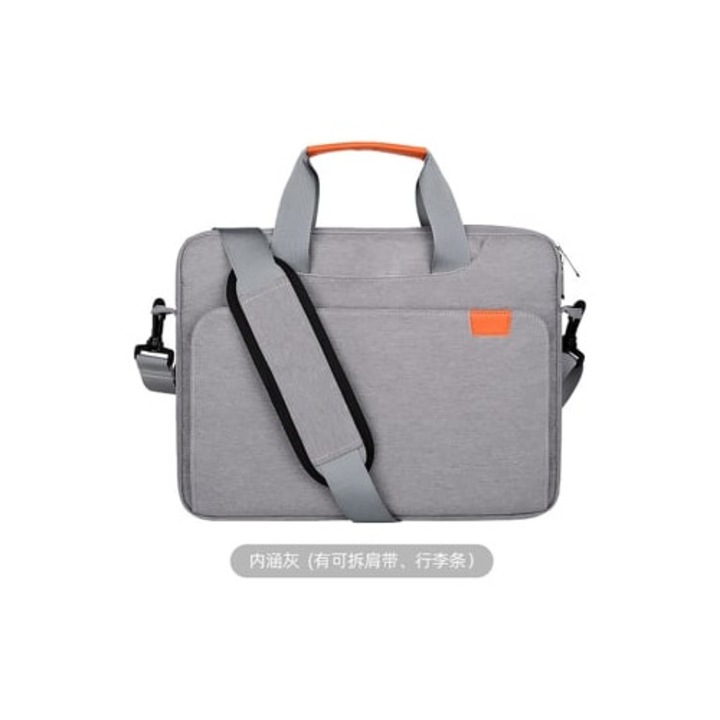 Világosszürke laptoptáska, 14.1-15.4 hüvelyk, ütés- és karcálló